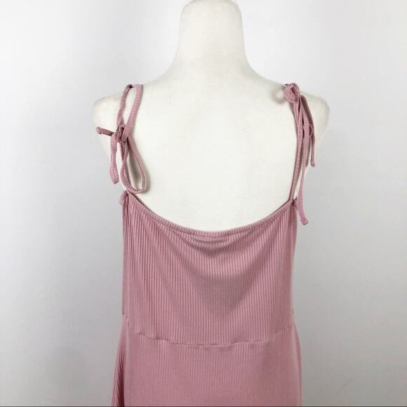 NWT Topshop Ribbed Button Front Mini Dress in Pink 10 - Picture 5 of 12